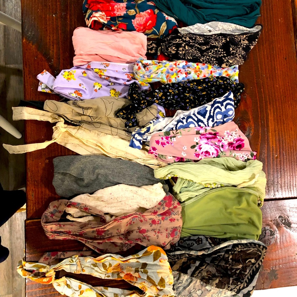 Lot of 18 Head Covering Head Wraps